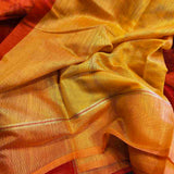 Orange  Chanderi Silk