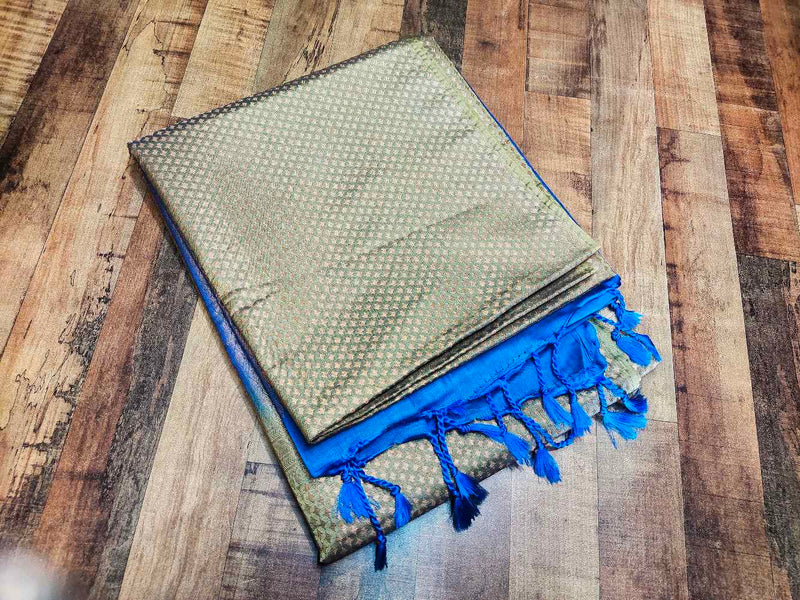Grey Brocade silk sarees