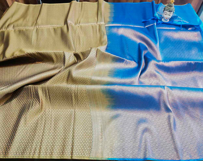 Grey Brocade silk sarees