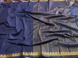 Blue Mysore Crepe Silk