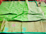Green Chanderi Silk saree