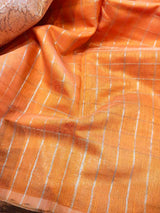 Light Orange Cotton Silk Saree