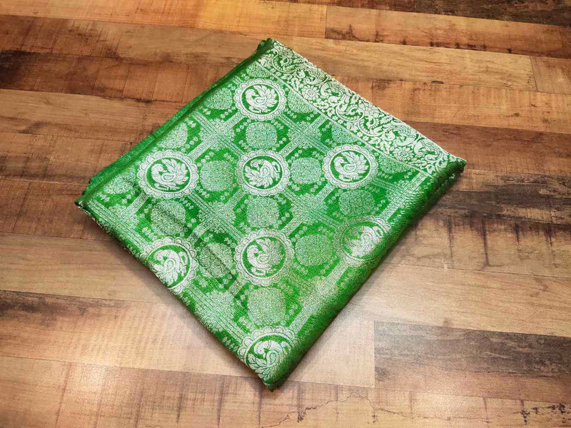 Green  Banarasi silk