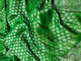 Green  Banarasi silk