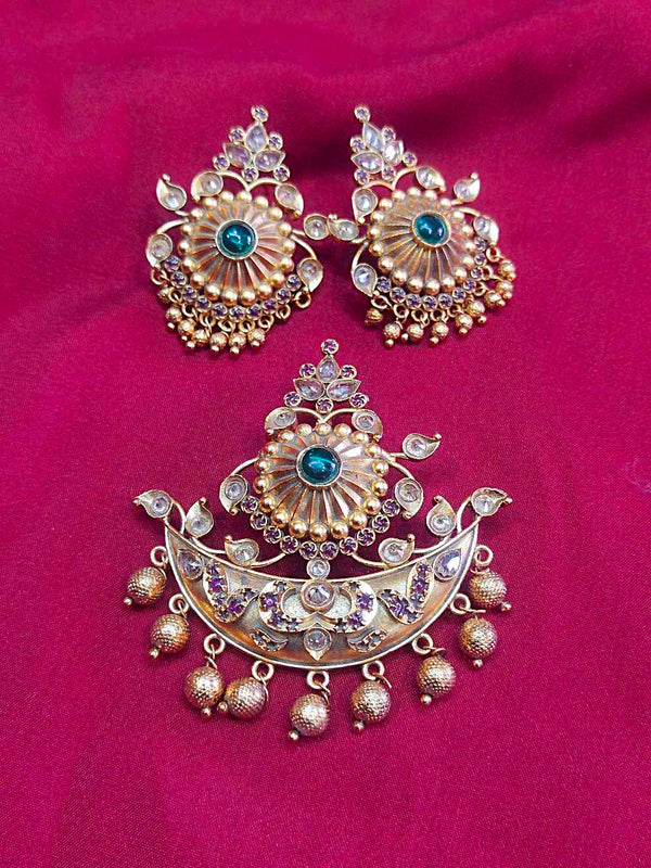 Kundan Chandbali Antique pendant