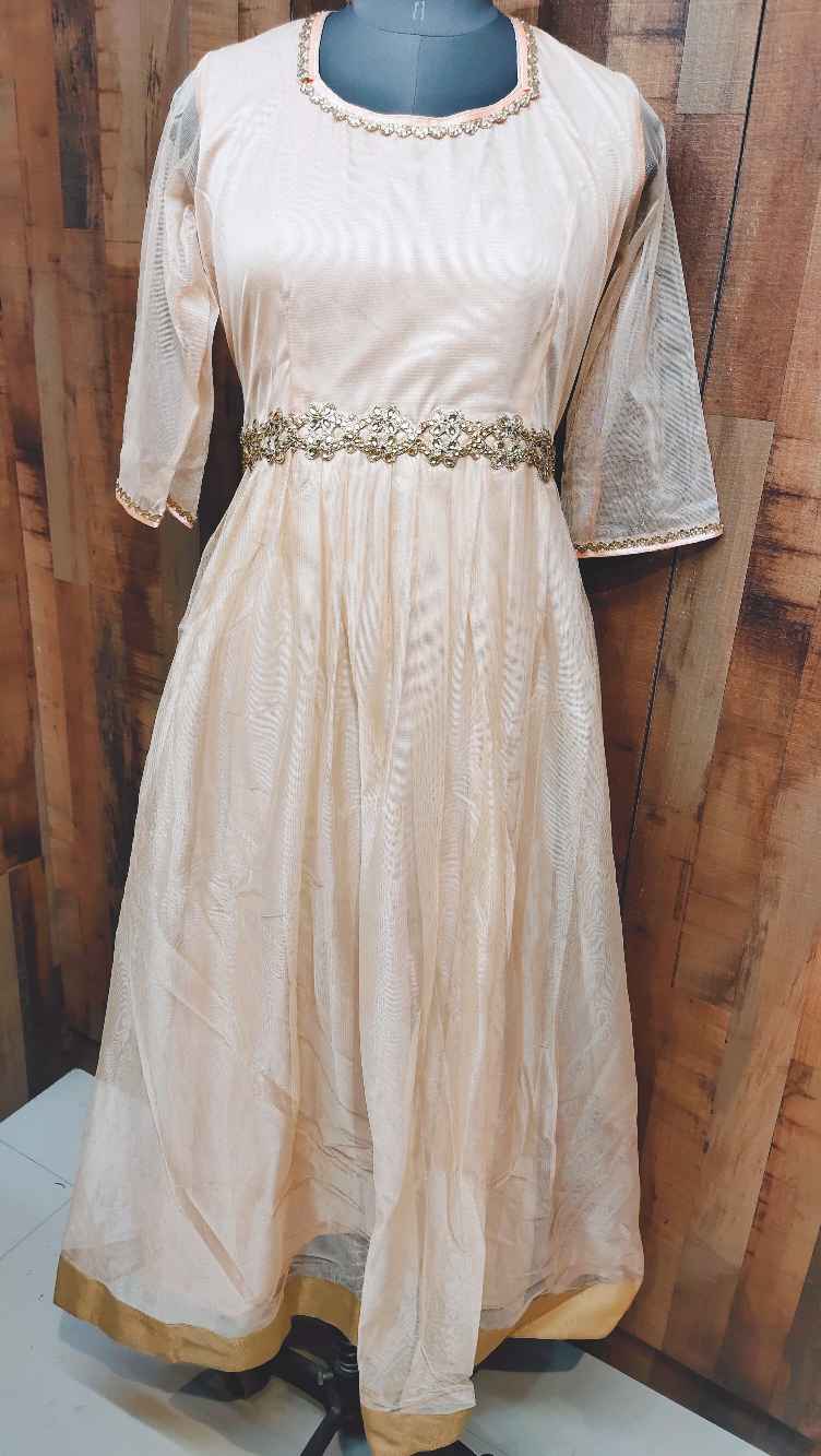 Light Cream Designer Gown -2