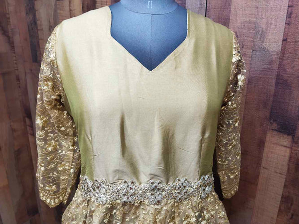 Gold Colour Designer Gown