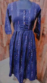 Purple Ikkat Gown