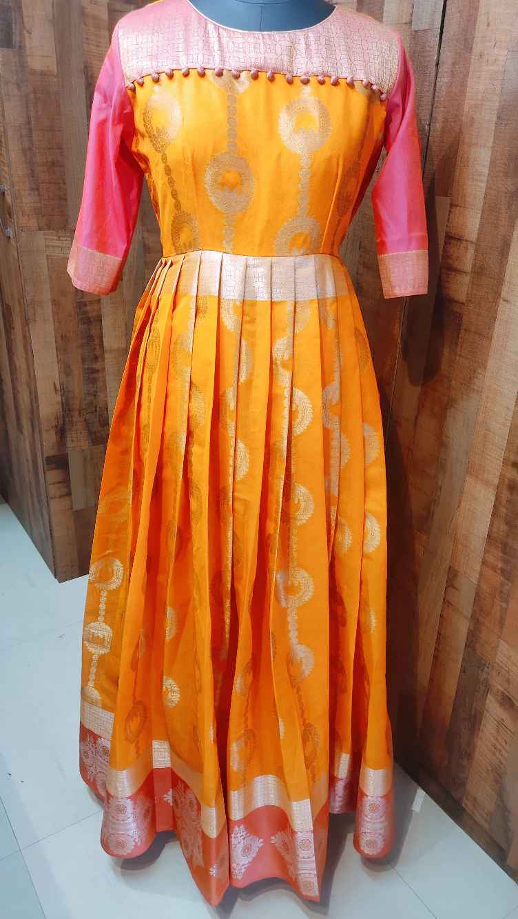 Orange Designer Gown