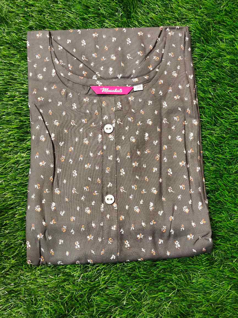 Grey Straight Cut Kurta