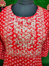 Ruby Pink Designed Anarkali Gown