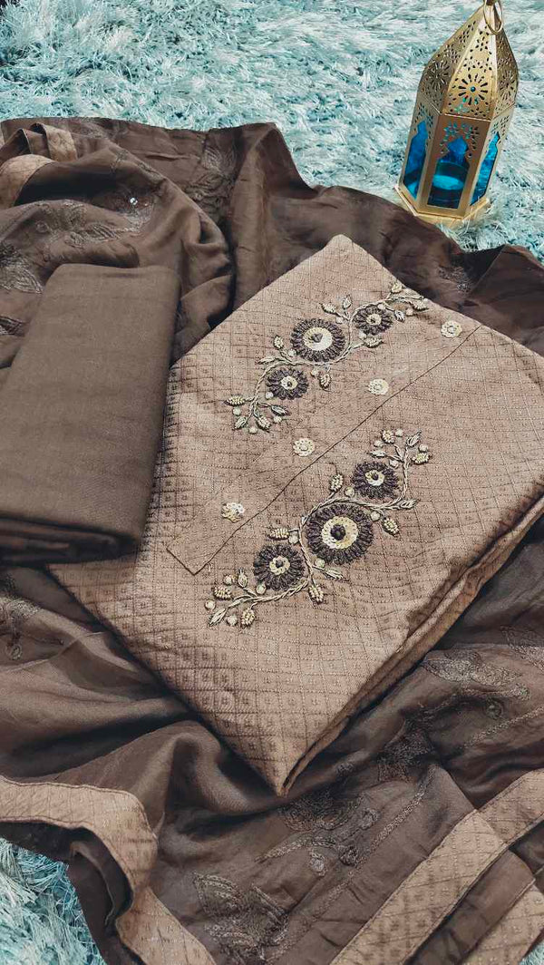 Coffee Brown Salwar Material