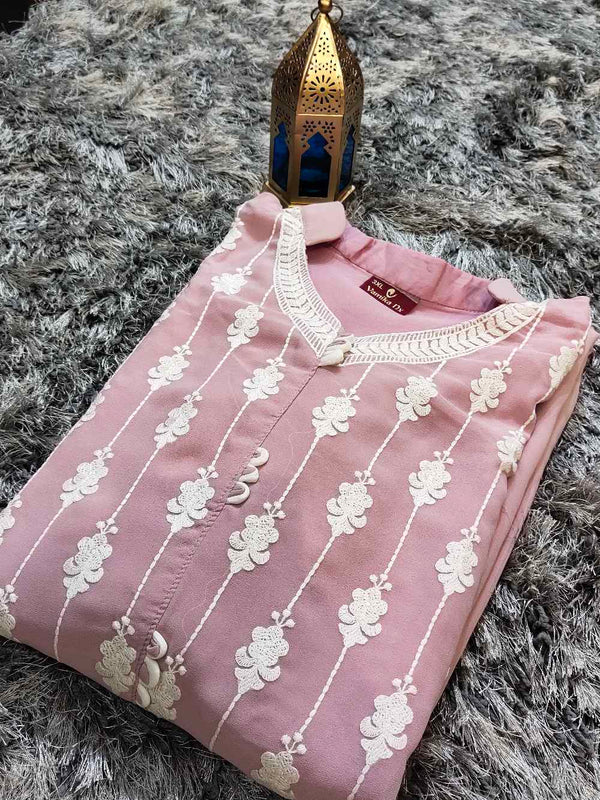 Light Baby Pink Designer Anarkali Gown