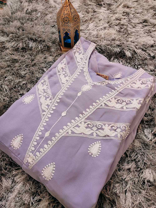Lavender Designer Anarkali Gown