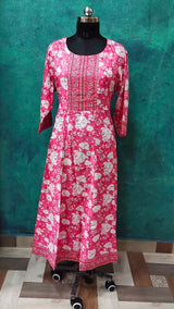 Pink Designed Anarkali Gown