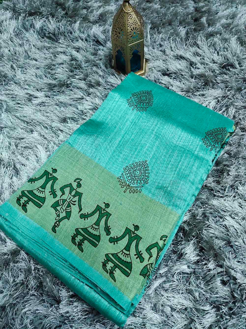 Rama Green Soft tissue saree
