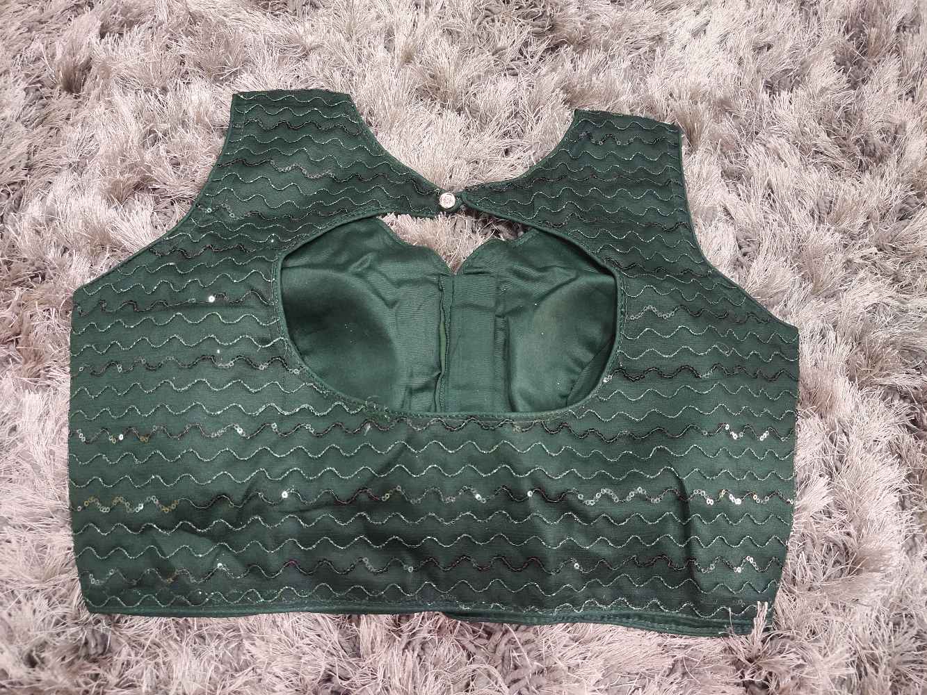 Bottle Green Designer blouse