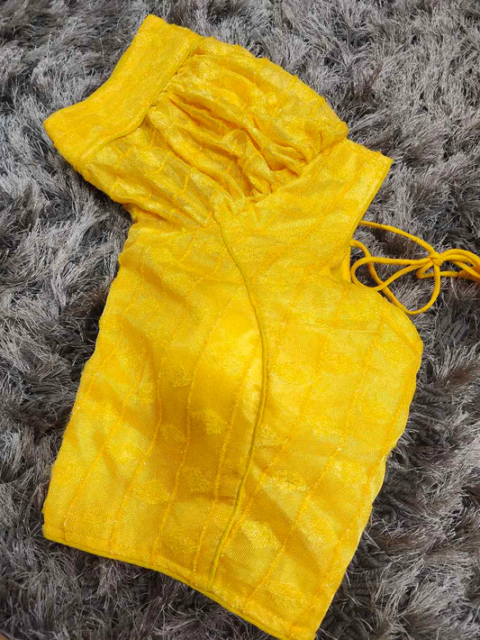 Yellow Designer blouse