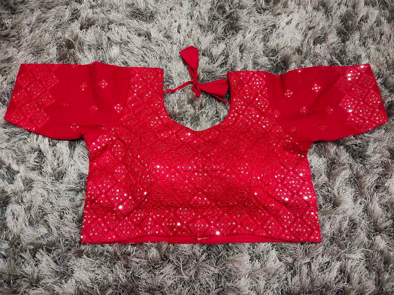 Red Designer blouse