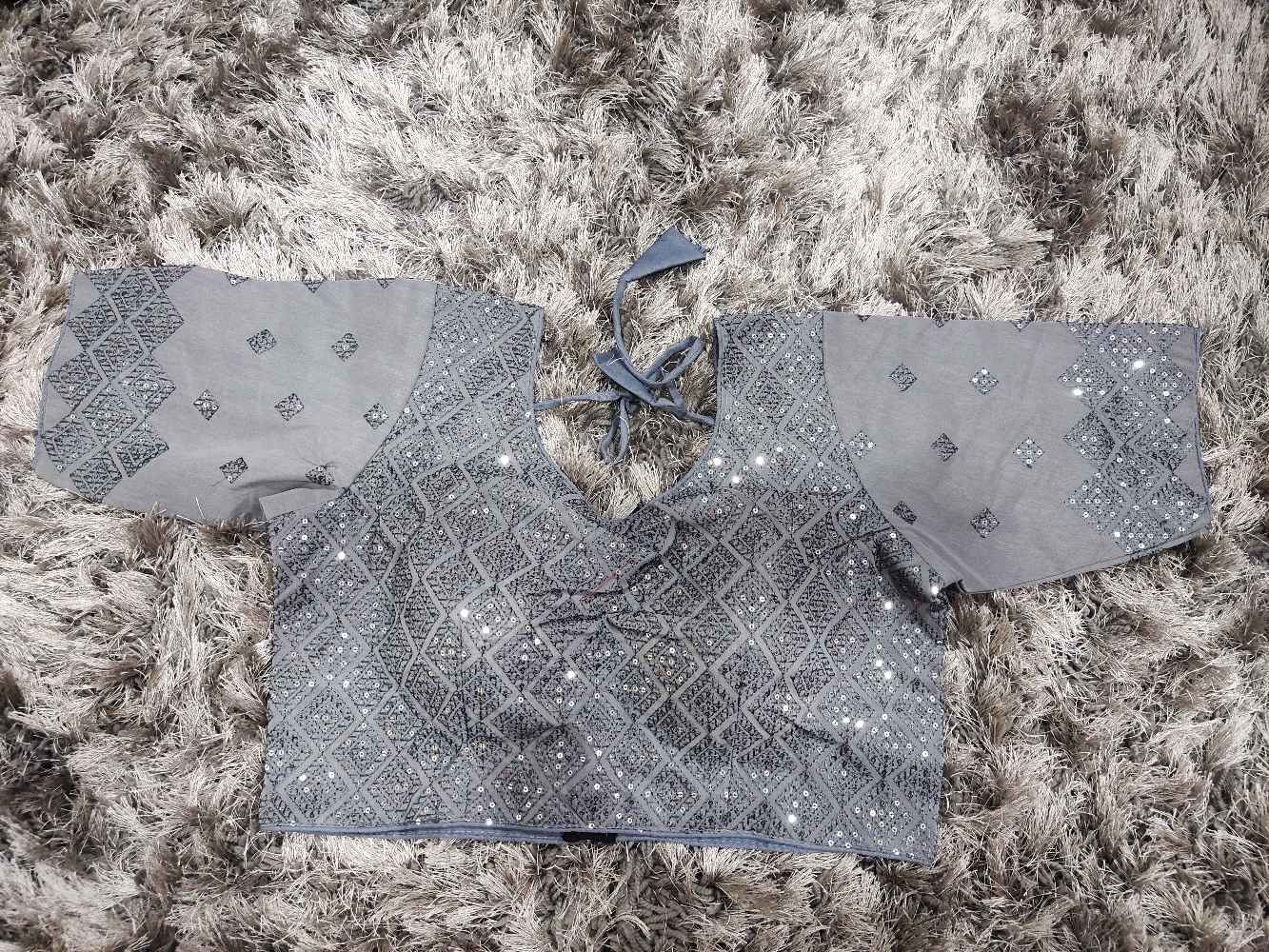 Dark Grey Designer blouse