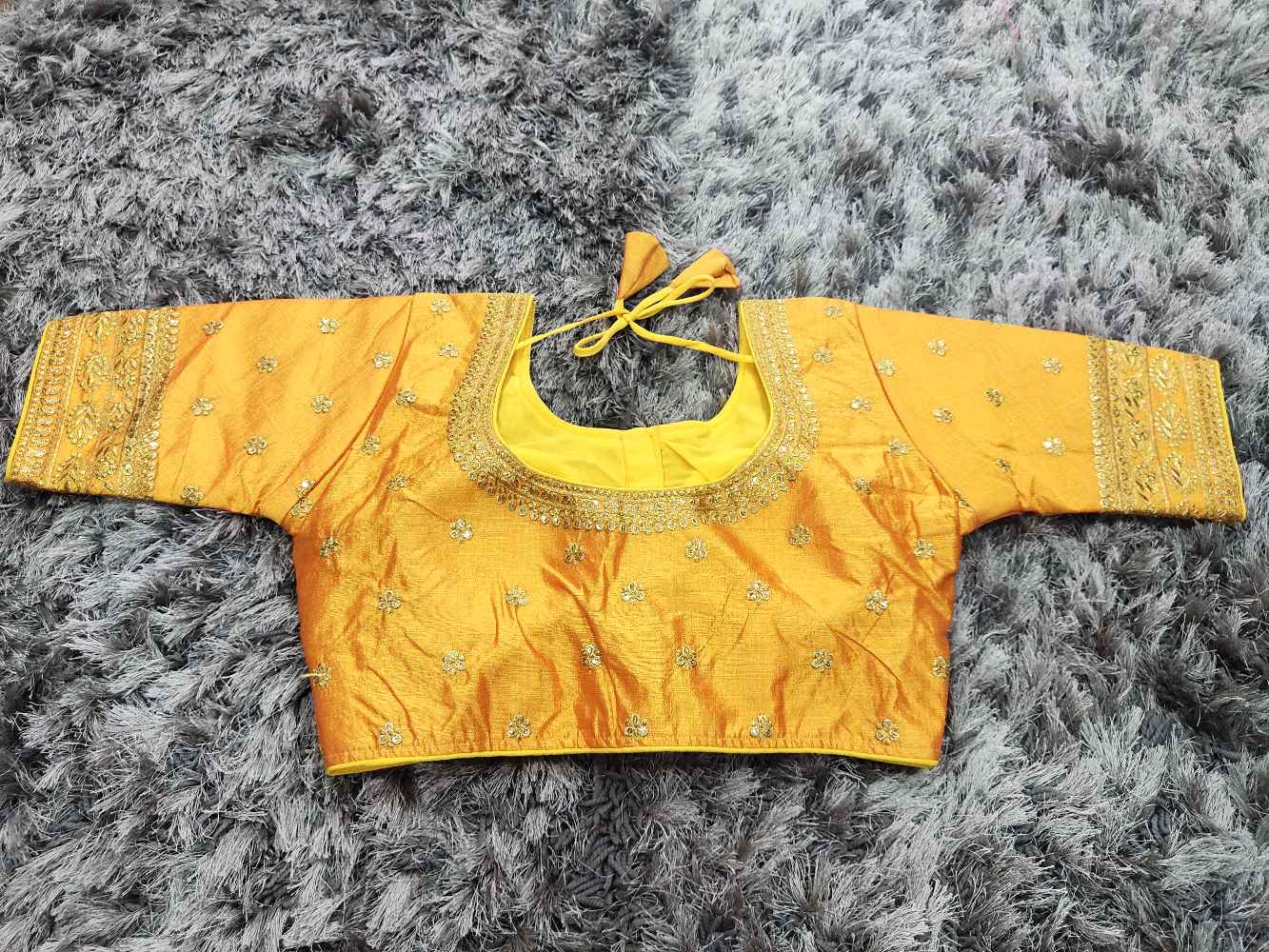 Yellow  Designer blouse