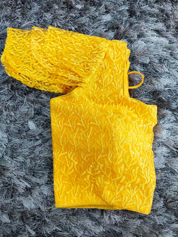 Yellow Designer blouse