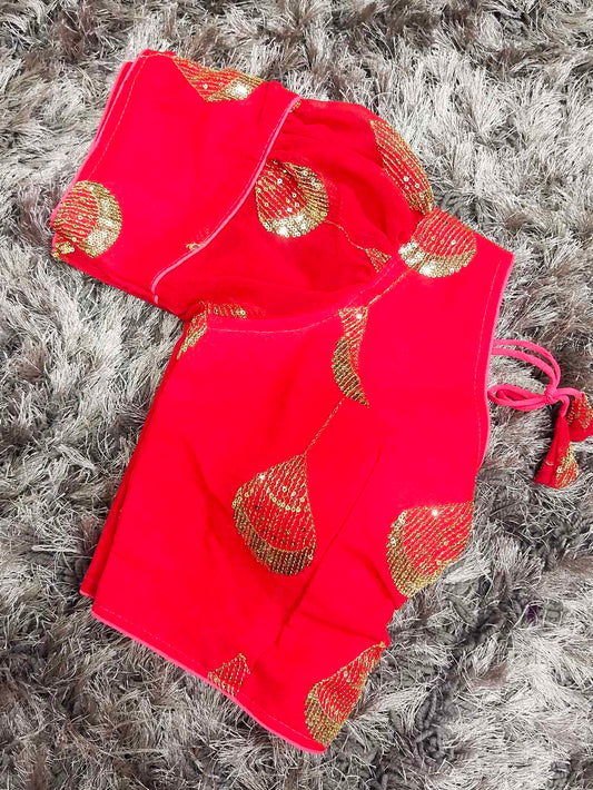 Pink Designer Georgette blouse