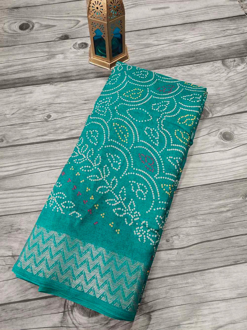 Rama Green Dola Silk saree