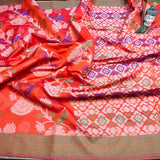 Pink Kora Cotton Saree